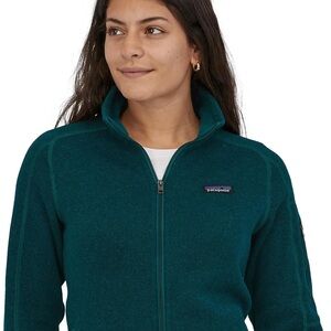 Patagonia better sweater 1/4 zip in dark borealis green - medium